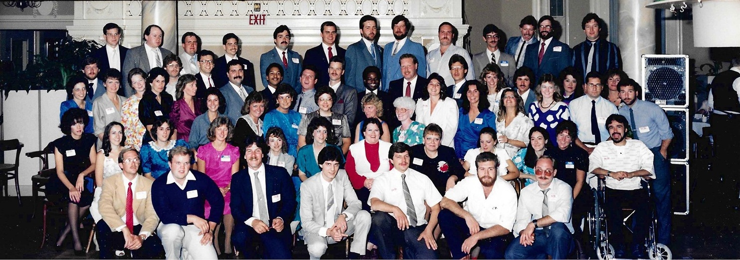 10-year reunion group photo, 1987