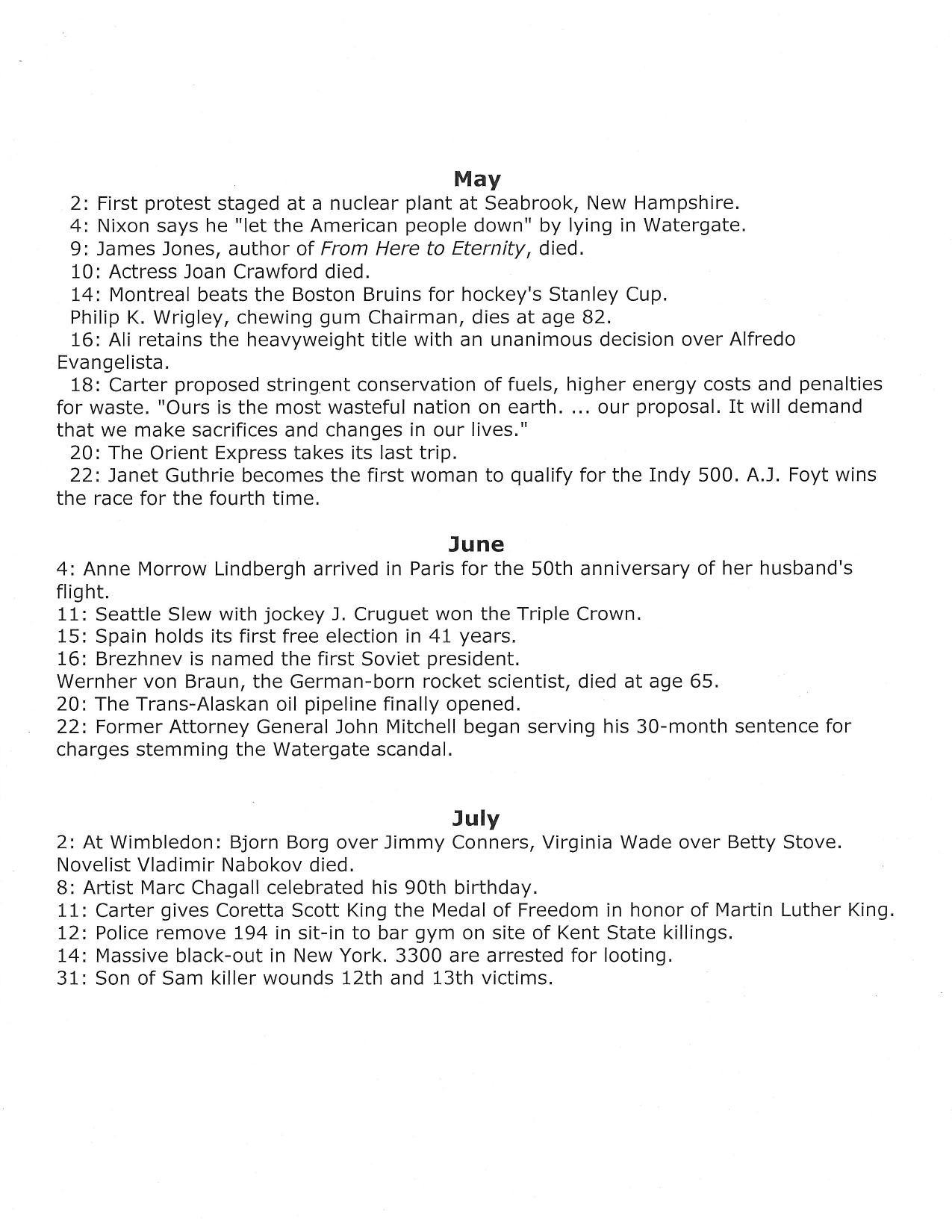 1977 time capsule page 3